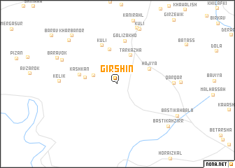 map of Girshīn
