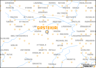 map of Girsteikiai