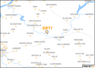 map of Girty