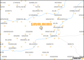 map of Girvalakiai II