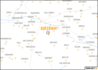 map of Girzēwik