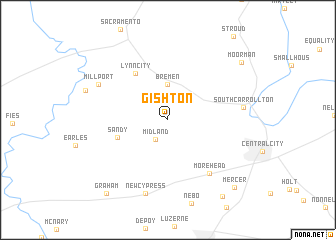 map of Gishton