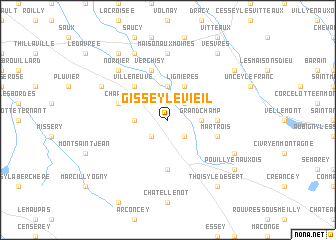 map of Gissey-le-Vieil