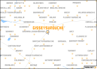 map of Gissey-sur-Ouche