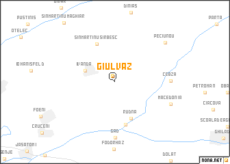 map of Giulvăz