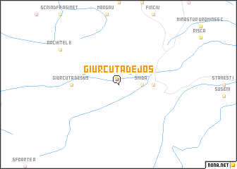 map of Giurcuţa de Jos