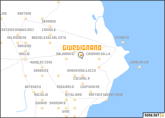 map of Giurdignano