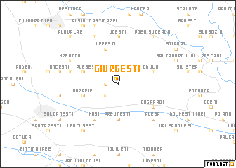 map of Giurgeşti