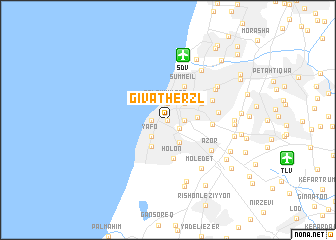 map of Giv‘at Herzl