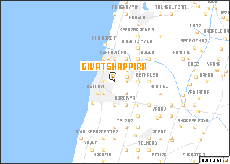 map of Giv‘at Shappira