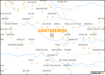 map of Giv‘at Shemesh