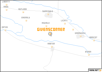 map of Givens Corner