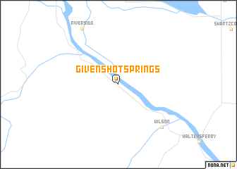 map of Givens Hot Springs