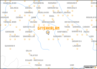 map of Gīyeh Kalām