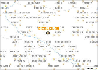 map of Giżałki-Las