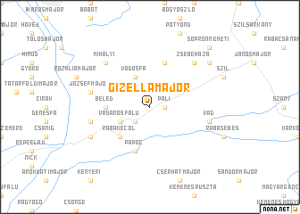 map of Gizellamajor
