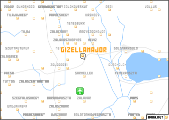 map of Gizellamajor