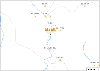 map of Gīzen