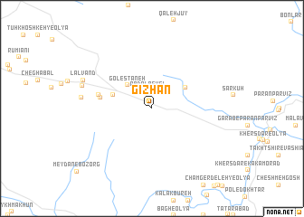 map of Gīzhān