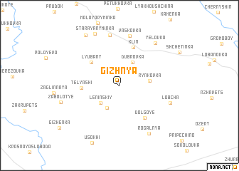 map of Gizhnya