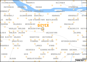 map of Giżyce