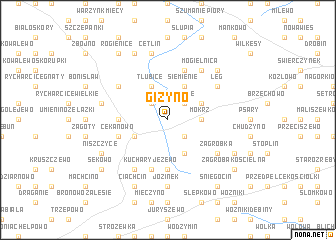 map of Giżyno