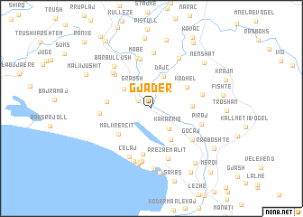 map of Gjadër