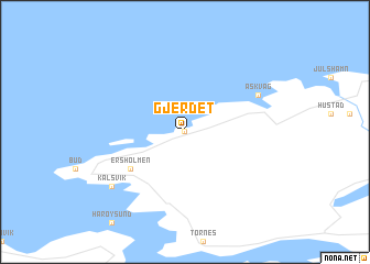 map of Gjerdet