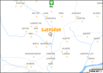 map of Gjerdrum