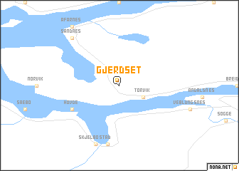 map of Gjerdset