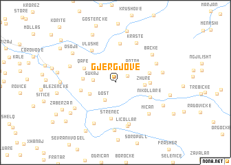 map of Gjergjovë