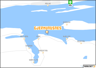 map of Gjermundsnes