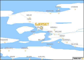 map of Gjerset