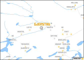 map of Gjerstad