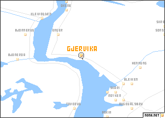 map of Gjervika