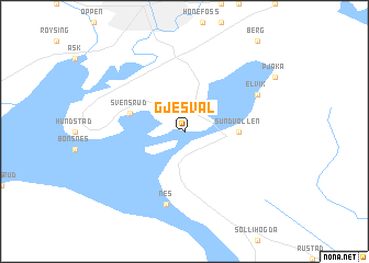 map of Gjesval