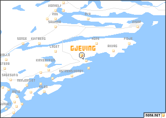 map of Gjeving