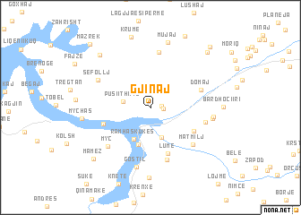 map of Gjinaj