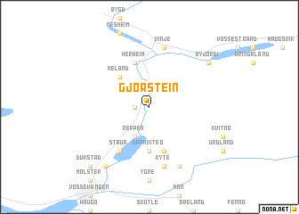 map of Gjøastein