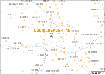 map of Gjorica e Poshtme