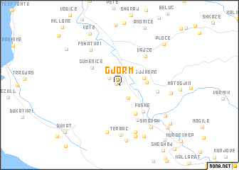 map of Gjorm