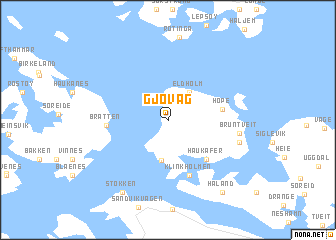 map of Gjøvåg