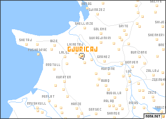 map of Gjuricaj