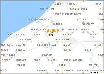 map of Gjurup