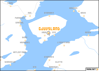 map of Gjuvsland