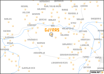 map of Gjyras