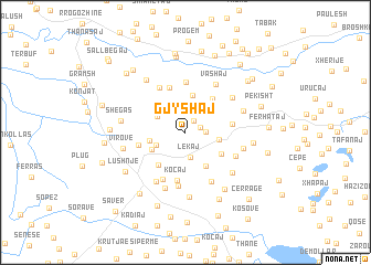 map of Gjyshaj