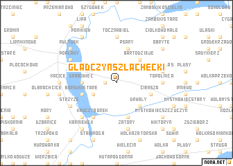 map of Gładczyn Szlachecki