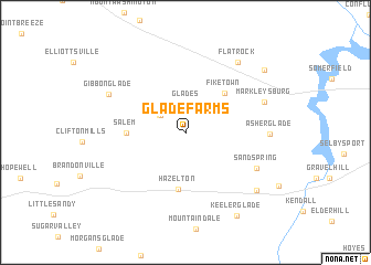 map of Glade Farms