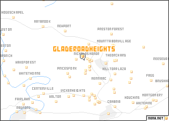 map of Glade Road Heights